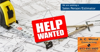 Help Wanted: Sales Person/Construction Estimator